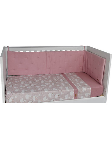 Bebe Stars Swan Πάντα Κούνιας Ροζ 40x200cm