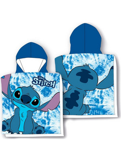 Disney Stitch Παιδικό Πόντσο Θαλάσσης Microfibre Μπλέ 50x100cm