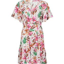 Roxy Sea Sympony Mini Καλοκαιρινό Καθημερινό Φόρεμα Floral Λευκό ERJWD03768-WBK3