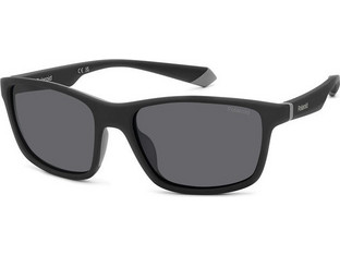 Polaroid Eyewear PLD2153S O6WM9 Ανδρικά Γυαλιά Ηλίου Τετράγωνα Κοκάλινα Μαύρα με Μαύρο Polarized Φακό