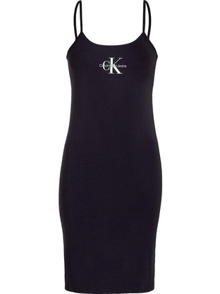 Calvin Klein Midi Καλοκαιρινό Καθημερινό Φόρεμα Μαύρο J20J223420-BEH