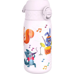Ion8 Animal Band Παιδικό Μπουκάλι Θερμός Ανοξείδωτο BPA Free με Καλαμάκι Λευκό 400ml