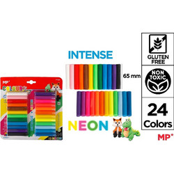 MP Πλαστελίνη 24 Neon & Κλασικά Χρώματα