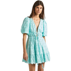 Pepe Jeans Delia Mini Καλοκαιρινό Βραδινό Φόρεμα Τιρκουάζ PL953475-508