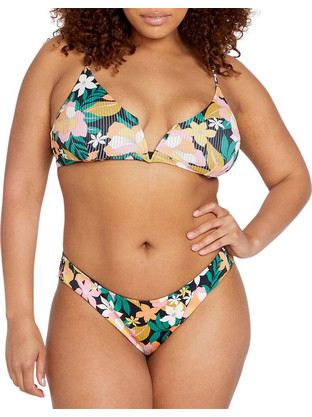 Volcom Had Me At Aloha Bikini Set Τριγωνάκι Brazil Floral Πράσινο Πορτοκαλί O1012402/O2112400MLT
