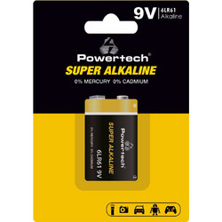 Powertech Super Alkaline 9V 1τμχ