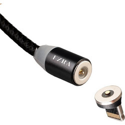 Ezra DC38 Braided Magnetic USB-A to Lightning Cable 1.2m Black DC38