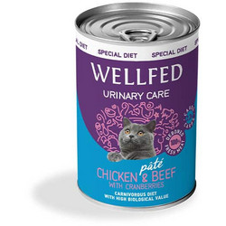 Wellfed Special Diet Adult Urinary Care Pate with Chicken, Beef & Cranberries 400gr