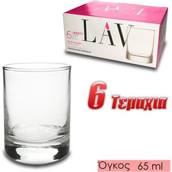 LAV Σετ Σφηνοπότηρα Γυάλινα 65ml 6τμχ 0321.214