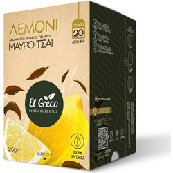 El Greco Teas Μαύρο Τσάι με Λεμόνι 20 Φακελάκια