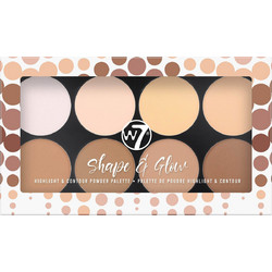 W7 Shape & Glow Bronzer & Highlighter Palette 20gr
