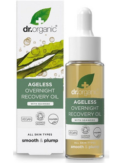 Dr. Organic Seaweed Ageless Overnight Recovery Βιολογικό Ενυδατικό Συσφικτικό Λάδι Προσώπου για Ανάπλαση 30ml