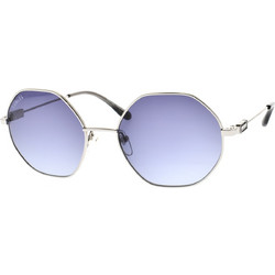 Lancel LA91008 C02 Ανδρικά Γυαλιά Ηλίου Πολυγωνικά Μεταλλικά Ασημί με Μπλε Polarized Φακό