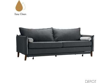 Liberta Commodo Τριθέσιος Καναπές Κρεβάτι Ανθρακί 230x81x88cm 71-0037