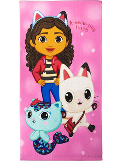 Cerda Gabby's Dollhouse Παιδική Πετσέτα Θαλάσσης Microfiber Φούξια 70x140cm 2200010138
