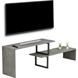 HomeMarkt Έπιπλο Τηλεόρασης Ξύλινο Γκρι Μ160xΠ45xΥ30cm Briggite HM8892.11