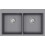 Helika Magna SQM200-202W Ένθετος Νεροχύτης Γρανίτη Γκρι 86x51cm