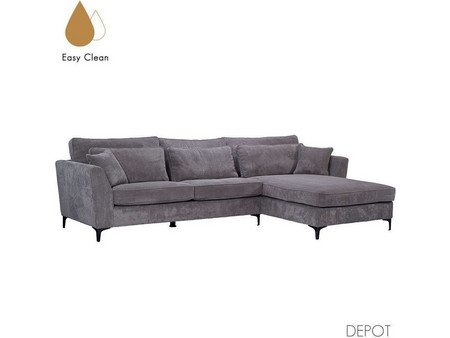 Liberta Forever Γωνιακός Καναπές Δεξιά Γωνία Γκρι 316x185x92cm 71-0117