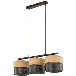 TK Lighting Nicol Κρεμαστό Φωτιστικό Οροφής Ράγα Τρίφωτο E27 Μαύρο 4801