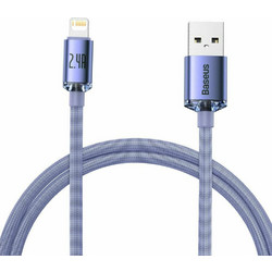 Baseus Crystal Shine Braided USB-A to Lightning Cable 1.2m Purple CAJY000005