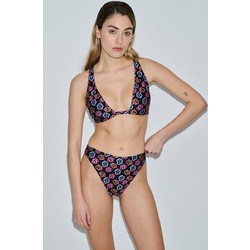 PCP Rhodes D Bikini Top Τριγωνάκι Μαύρο Τιρκουάζ Φούξια