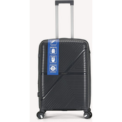 RCM RCM185-66 Βαλίτσα Μεσαία 66x40x26cm με 4 Ρόδες Μαύρη