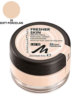 Manhattan Fresher Skin 30 Soft Porcelain Mousse Foundation 25ml