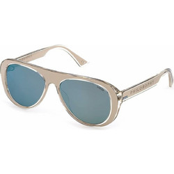 Lozza SL4255V 880X Ανδρικά Γυαλιά Ηλίου Aviator Κοκάλινα Λευκά με Μπλε Φακό