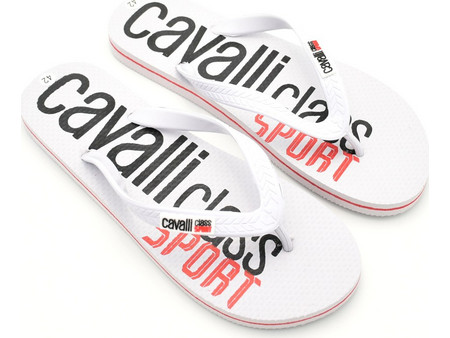 Cavalli Ανδρικές Σαγιονάρες Λευκές CV2640S-016