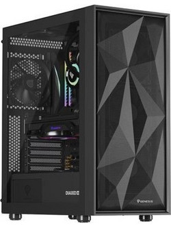 Genesis DIAXID 605F Black Gaming Midi Tower Κουτί Υπολογιστή με Πλαϊνό Παράθυρο