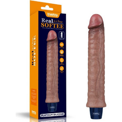 Lovetoy Real Softee Vibrating Dildo 9.5" Ρεαλιστικός Δονητής 24.5cm Καφέ