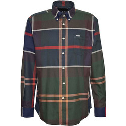Barbour Autumn Dress Ανδρικό Πουκάμισο Βαμβακερό Καρό Μακρυμάνικο Κανονική Γραμμή Χακί MSH5382-TN11