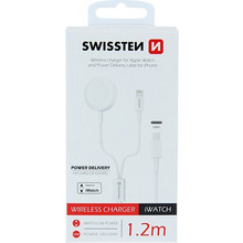 Swissten USB-C 2in1 Φορτιστής Smartwatch για Apple Watch