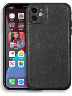 Bodycell Prestige Leather Back Cover Black (iPhone 12)