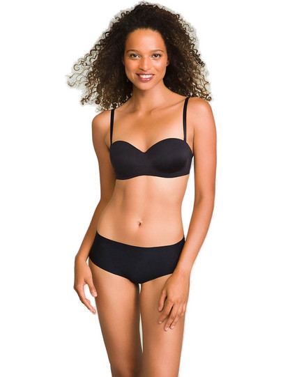 Dim Σουτιέν Balconette Push Up χωρίς Μπανέλα Μαύρο D07HF