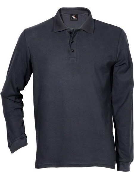2Αaprons Ανδρική Μπλούζα Polo Μακρυμάνικη Μαύρη AMPLS180B