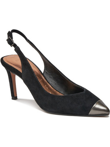 Ted Baker Γόβες Suede Slingback με Τακούνι Στιλέτο Μαύρες 251024