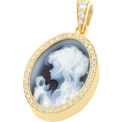 Million Diamonds Γυναικείο Κολιέ από Χρυσό 14K με Αχάτη ΜΚ20172