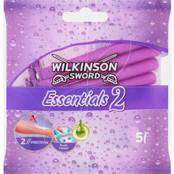 Wilkinson Sword Essentials 2 Γυναικείο Ξυραφάκι μιας Χρήσης με 2 Λεπίδες 5τμχ