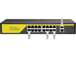 300020 Unmanaged L2 Switch με 16 Θύρες Ethernet 100Mbps και 2 SFP θύρες