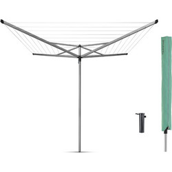 Brabantia 90300259 Πτυσσόμενη Απλώστρα Ρούχων Δαπέδου Κήπου Μεταλλική 18.9x18.9x177cm με Μήκος Απλώματος 40m
