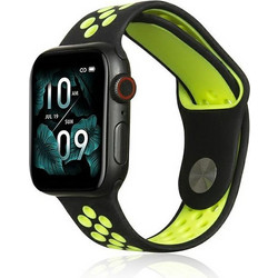 Beline Sport Λουράκι Σιλικόνης Black / Lime (Apple Watch 38 / 40 / 41mm)
