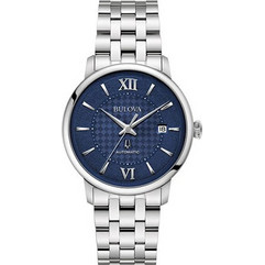 Bulova Ανδρικό Ρολόι Αυτόματο με Ασημί Μεταλλικό Μπρασελέ 96B447