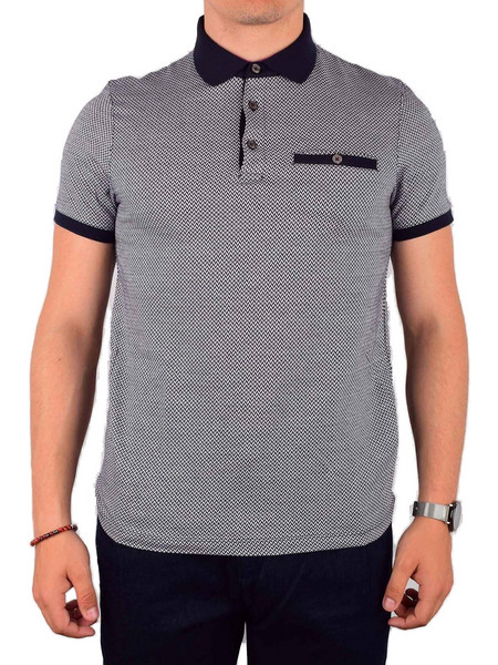 Ted Baker Ανδρική Μπλούζα Polo Κοντομάνικη Γκρι TS7M/GB05/MORROW