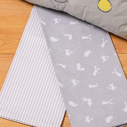 Abo Σετ Βρεφικά Σεντόνια Λίκνου Βαμβακερά 70x120 Rabbit Grey