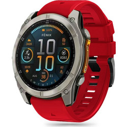 Tech-Protect Silicone Λουράκι Σιλικόνης Red (Garmin Fenix 5 / 6 / 6 Pro / 7 / 8 / Ε 47mm)