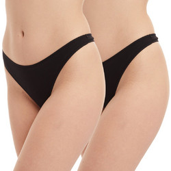 Minerva Γυναικεία String Χωρίς Ραφές Μαύρα 2Pack 90-81356-045