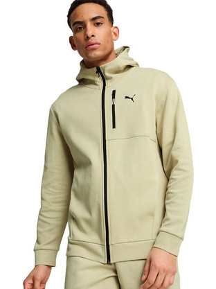 Puma Open Road Ανδρική Ζακέτα Φούτερ με Κουκούλα και Φερμουάρ Μπεζ 681654-68