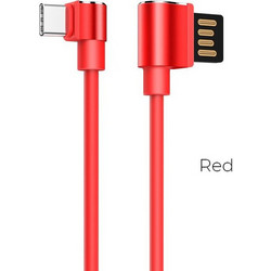 Hoco U37 Angle 90° USB-A to USB-C 1.2m Red 6957531074373