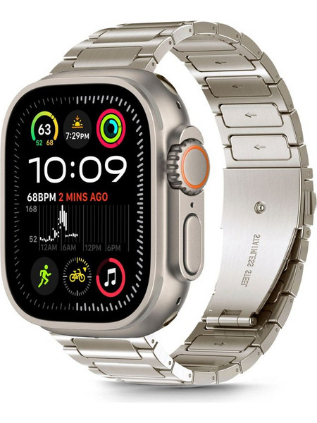 Tech-Protect Stainless Classic Λουράκι Μεταλλικό Titanium (Apple Watch 42 / 44 / 45 / 49mm)